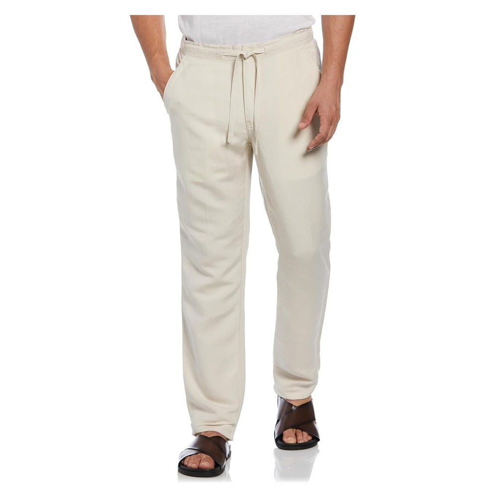 Cubavera Men's Linen-Blend Drawstring Pants with Pockets, Stretch Fabric XXL/32 - Picture 2 of 7